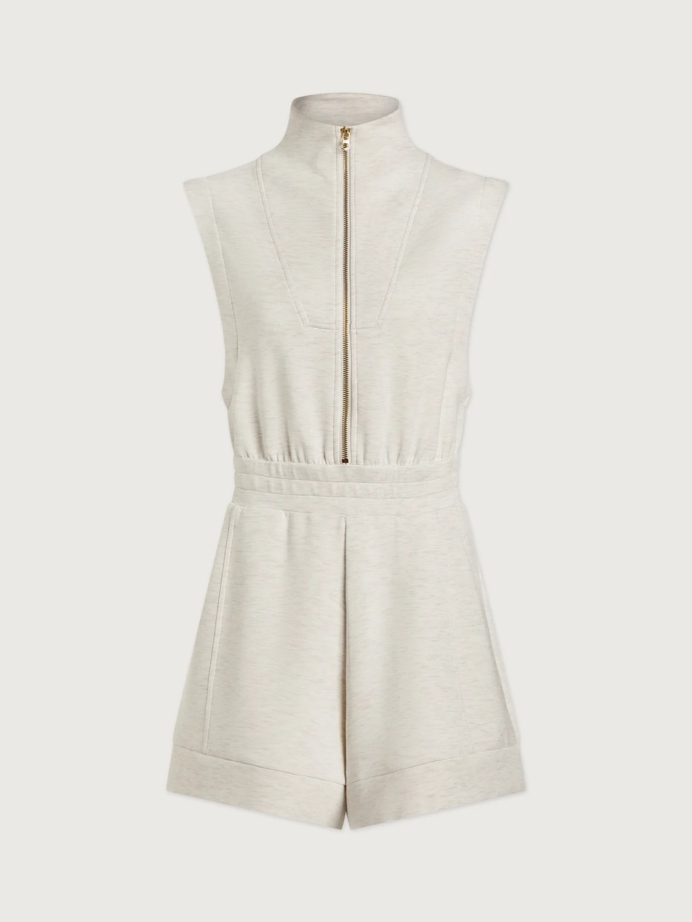 Varley Linvale Playsuit in Ivory Marl - Picture 3 of 16